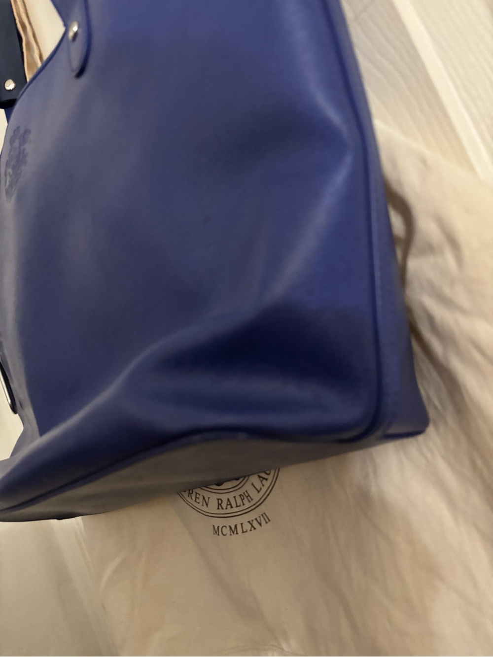 Ralph Lauren BUNDLE!!!! Denim jacket, tote w/dust jacket and vintage bag!!! - Picture 7 of 13